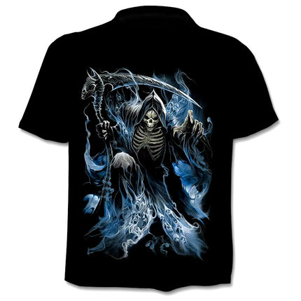 Skull Shirt - Blue Fog Reaper