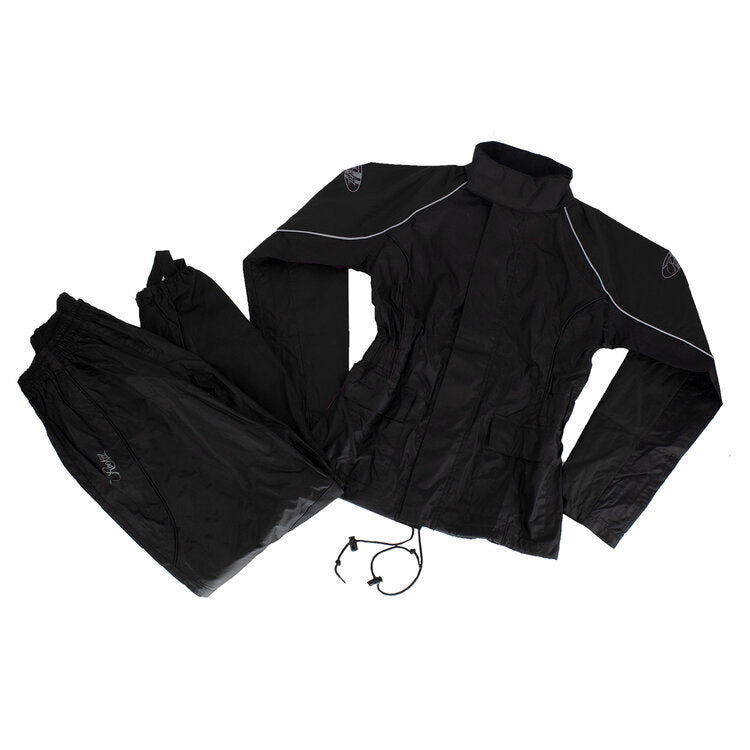 Ladies RS2 Rain Suit: 2-Piece Waterproof Rainsuit
Jacket Features:


Waterproof Soft Polyester outer shell with PVC backing

