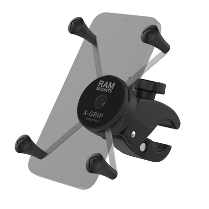Ram X-Grip Low Profile Large: FEATURES

Low profile phone mount clamps to your handlebar with the turn of a single knob
Small