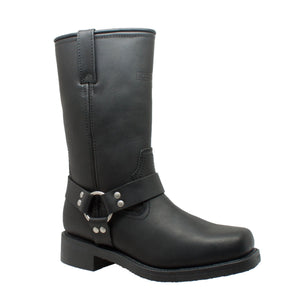 Men's Waterproof Harness Boot 1446: Features:

12" Black Heavy Duty Full-Grain Oiled Leather Upper
Waterproof
Neoprene Oil-Re