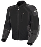Phoenix Ion Jkt Black: Cooling FreeAir™ mesh shell torso, back and arms

Two stage waterproof (full sleeve) and insulated zip