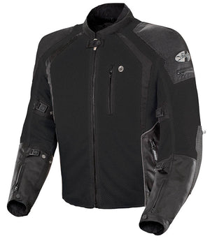 Phoenix Ion Jkt Black: Cooling FreeAir™ mesh shell torso, back and arms

Two stage waterproof (full sleeve) and insulated zip