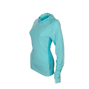 Womens Cooling Hoodie: Description
Mobile Cooling Technology

Designed for optimal sun protection paired with drirelease® tec