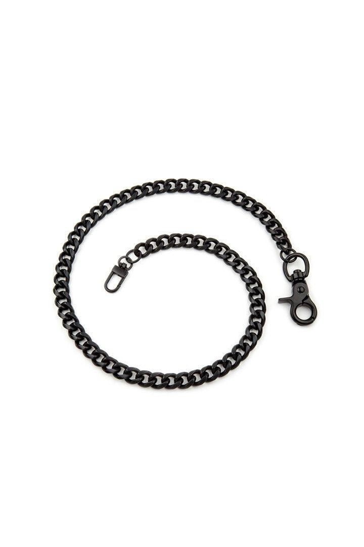 28" Single Row Black Chain