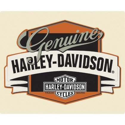 H-D Genuine W/Banner Sign: Description
The detailing on the sign is amazing because the images are lithographed on tin-plate 