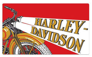 H-D Headlights Tin Sign: Includes pre-drilled holes for a quick and easy display