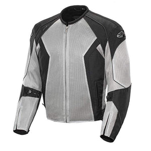 Phoenix 6.0 Jacket Silver: Features:

Free Air™ poly/mesh shell reinforced with Rock Tex™ at the shoulders, elbows, and ribs 