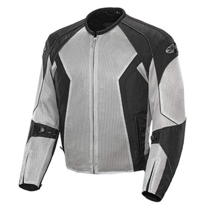 Phoenix 6.0 Jacket Silver: Features:

Free Air™ poly/mesh shell reinforced with Rock Tex™ at the shoulders, elbows, and ribs 