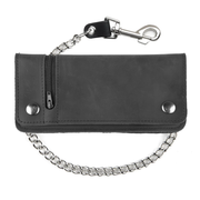 USA-Made BW421 Large Biker Wallet with Size Zipper