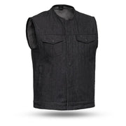 Eagle Leather Men's Haywood Denim Vest: Features:

Haywood - Black Denim Men's Motorcycle Vest
Rough neck denim
Button snap a