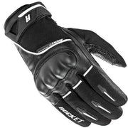 Super Moto Gloves Black/ White: Description
Goat Skin Leather / Textile Hybrid
Features:

Goat skin leather and Stretch Span/