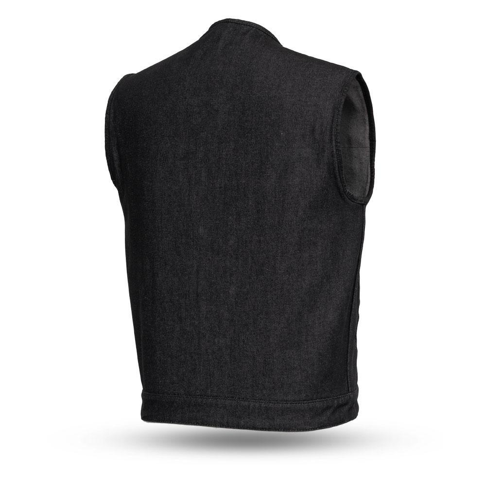 Eagle Leather Men's Haywood Denim Vest: Features:

Haywood - Black Denim Men's Motorcycle Vest
Rough neck denim
Button snap a