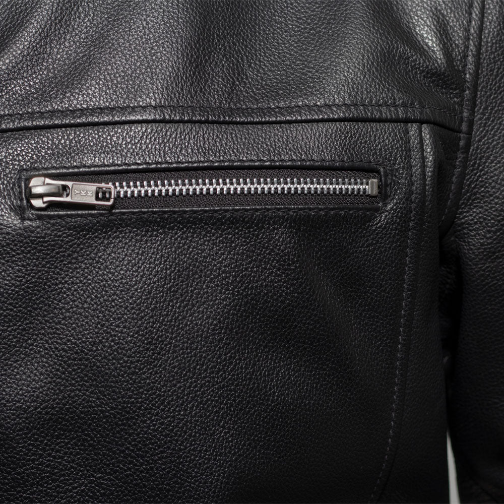 Eagle Rocky Leather Jacket: Simple and clean, the Rocky jacket is a lightweight cowhide jacket with a center zipper and bande