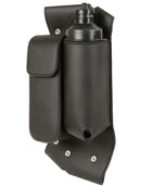 Milwuakee Leather Crash Bar Bag Bottle Holder Left: Durable PVC MaterialVelcro Closure Cell Phone Storage PocketEasy to Insta