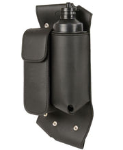 Milwuakee Leather Crash Bar Bag Bottle Holder Left: Durable PVC MaterialVelcro Closure Cell Phone Storage PocketEasy to Insta