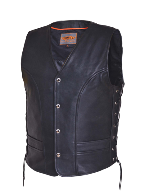 Men's Wrangler Leather Vest - Eagle Leather