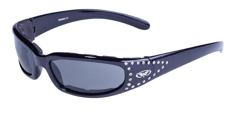 Global Vision Marilyn 3 Sunglasses - Gloss Black Frame & Smoke Lens - Eagle Leather