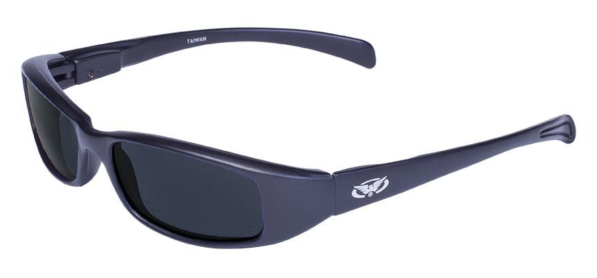 Global Vision New Attitude Sunglasses - Gloss or Matte Black Frame & Smoke Lens - Eagle Leather
