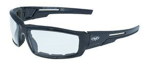 Sly 24 Clear to Smoke: Features:
Shatterproof polycarbonate lenses
Scratch resistant coating
Gloss Black Frames
Vented EVA fo