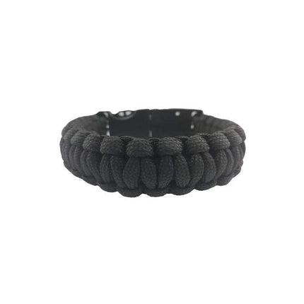 Black Paracord Wristband - Eagle Leather