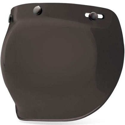Bubble Shield Dark Smoke: *NutraFog anti-fog, anti-scratch and UV-protected shield*Stable three-snap design*Fits the Bell Cus