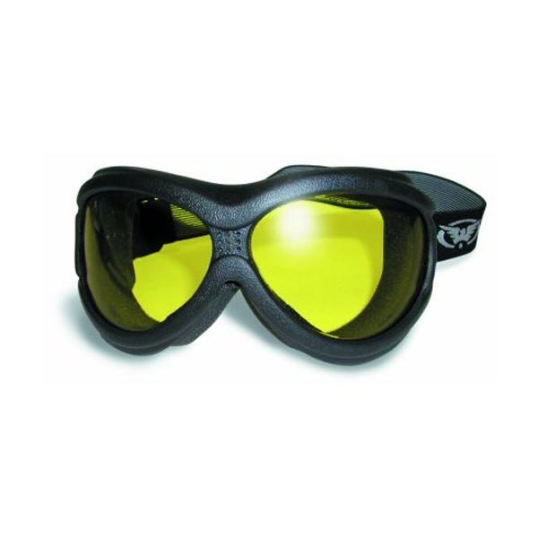 Global Vision Big Ben Anti-Fog Goggles - Matte Black Frame & Yellow Tint Lens - Eagle Leather