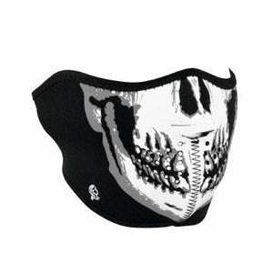 Half Mask Skull Glow In Dark: The ZAN Headgear Neoprene Half Face Mask features full coverage of the nose, chin, and cheeks w