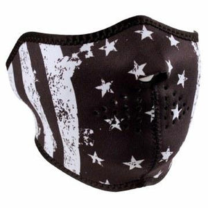 Half Mask Black & White Flag: The ZAN Headgear Neoprene Half Face Mask features full coverage of the nose, chin, and cheeks w