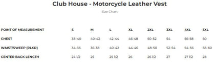 Club House Vest: Designed for the minimalist rider, the Club House Men's Motorcycle Leather Vest offers clean lines and a sle