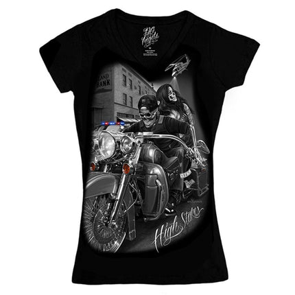 DGA Women's RODC High Stakes Short Sleeve V-Neck T-Shirt - Black - Eagle Leather