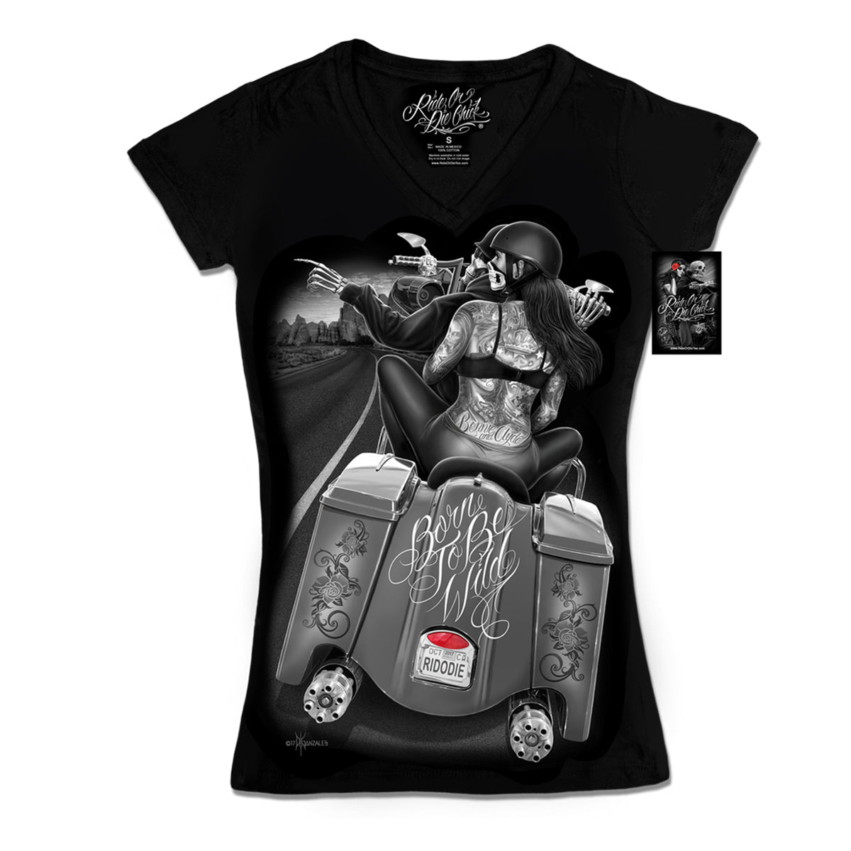 LadiesT-Shirts Born To Be Wild: RODC Born To Be Wild V-Neck5