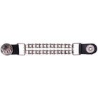 BuffaloHeadVestExt: Double Motorcycle Chain Buffalo Head Nickle Vest extender