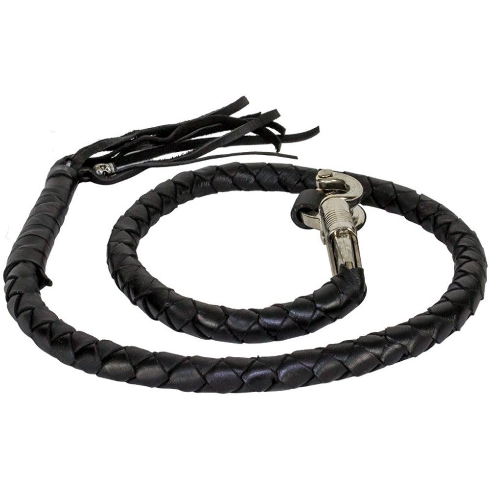 Get Back Genuine, hand-braided leather Black: Features:

Genuine, hand-braided leather around a nylon core
Solid, stainless s