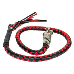 Get Back Hand Braided leather Black and Red: Features:

Genuine, hand-braided leather around a nylon core
Solid, stainless st