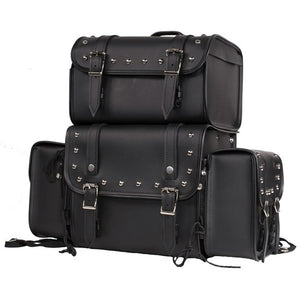 PVC Sissybar Bag With Studs PVC SB3: Features:

Features Studs
Dimensions - 21