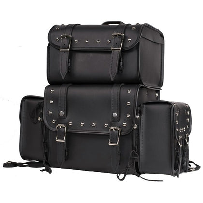 PVC Sissybar Bag With Studs PVC SB3: Features:

Features Studs
Dimensions - 21