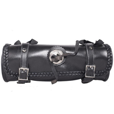 Dream Apparel 12" PVC Motorcycle Tool Bag with Concho - Black - Eagle Leather