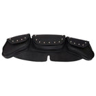 PVC Windshield Bag With Studs: Features:

Heavy Durable PVC
Features Studs
PVC Windshield Bag Set (3 Compartments)
Dimensions
