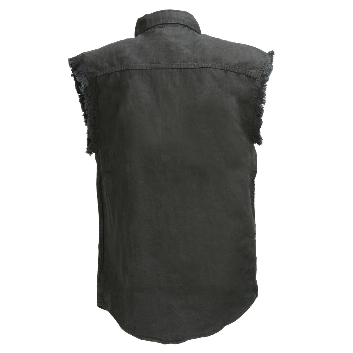 Men's Denim Sleeveless Shirt: Men’s Red Lightweight Sleeveless Denim Shirt8oz 100% Cotton DenimLightweight &amp; ComfortableB