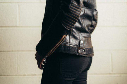 Women's Electra Jacket: Meet Electra - the women's leather motorcycle jacket that offers both flair and functionality