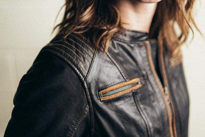 Women's Electra Jacket: Meet Electra - the women's leather motorcycle jacket that offers both flair and functionality