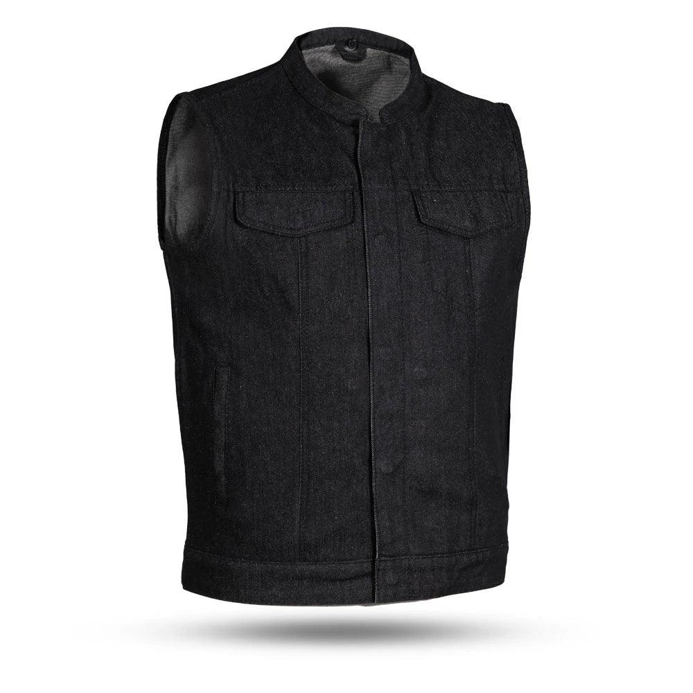 Eagle Hotshot Denim Vest Tall: Experience the thrill of the open road like never before with our Kershaw Men's Motorcycle Den
