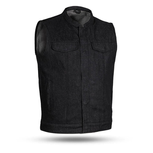 Eagle Leather Men's Hotshot Denim Big & Tall Vest - Black - Eagle Leather