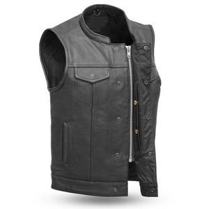 Men's Blaster Leather Vest: Step out in biker style with our Men's Blaster Leather Vest