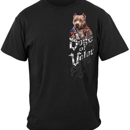 Erazor Bits Men's Dogs of Valor Premium Short Sleeve T-Shirt - Black - Eagle Leather