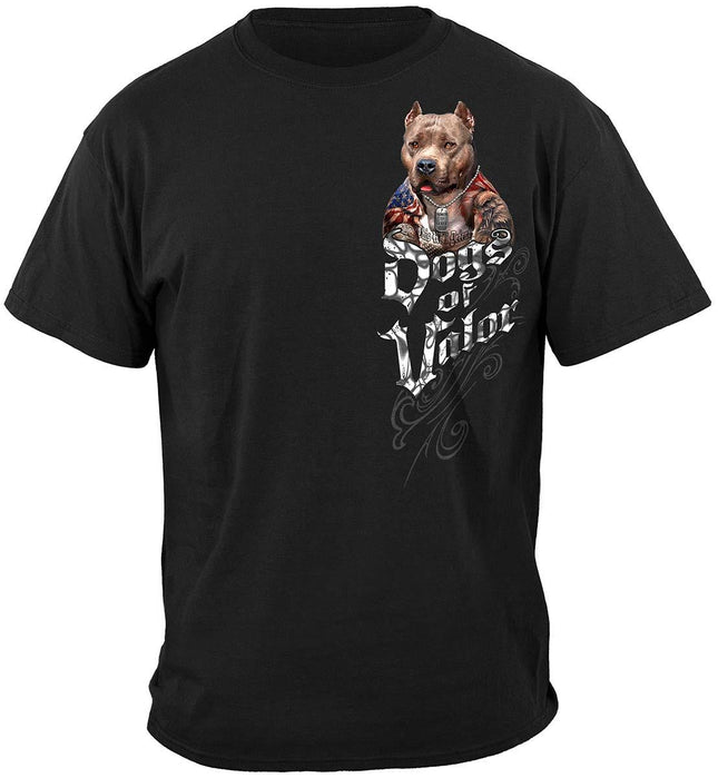 Erazor Bits Men's Dogs of Valor Premium Short Sleeve T-Shirt - Black - Eagle Leather