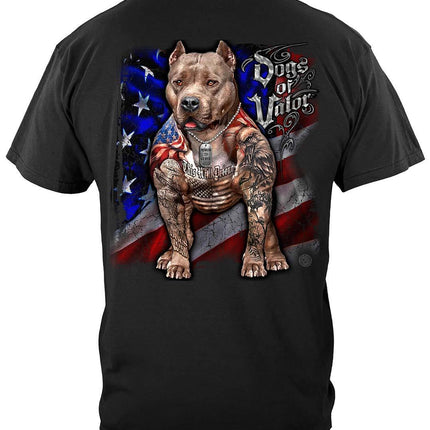 Erazor Bits Men's Dogs of Valor Premium Short Sleeve T-Shirt - Black - Eagle Leather