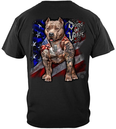 Erazor Bits Men's Dogs of Valor Premium Short Sleeve T-Shirt - Black - Eagle Leather