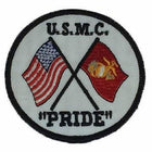 USMC Pride: USMC PRIDE WITH CROSSED FLAGS PATCH - COLOR - Veteran Owned Business3