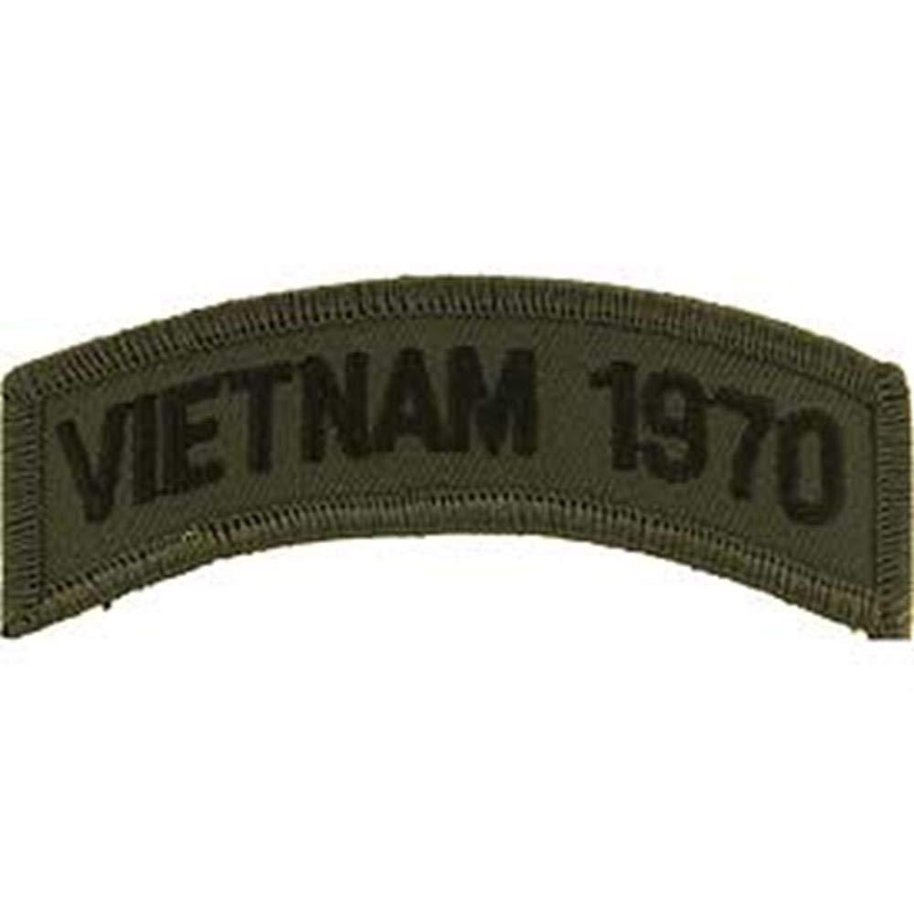 Eagle Emblems 3-1/2"x1" Men's Vietnam Tab 1970 Subdued Patch - Gray - Eagle Leather